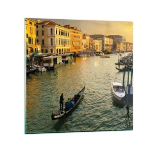 Glasbild - Bild auf glas - Auf der Sonnenseite der Straße - 30x30 cm