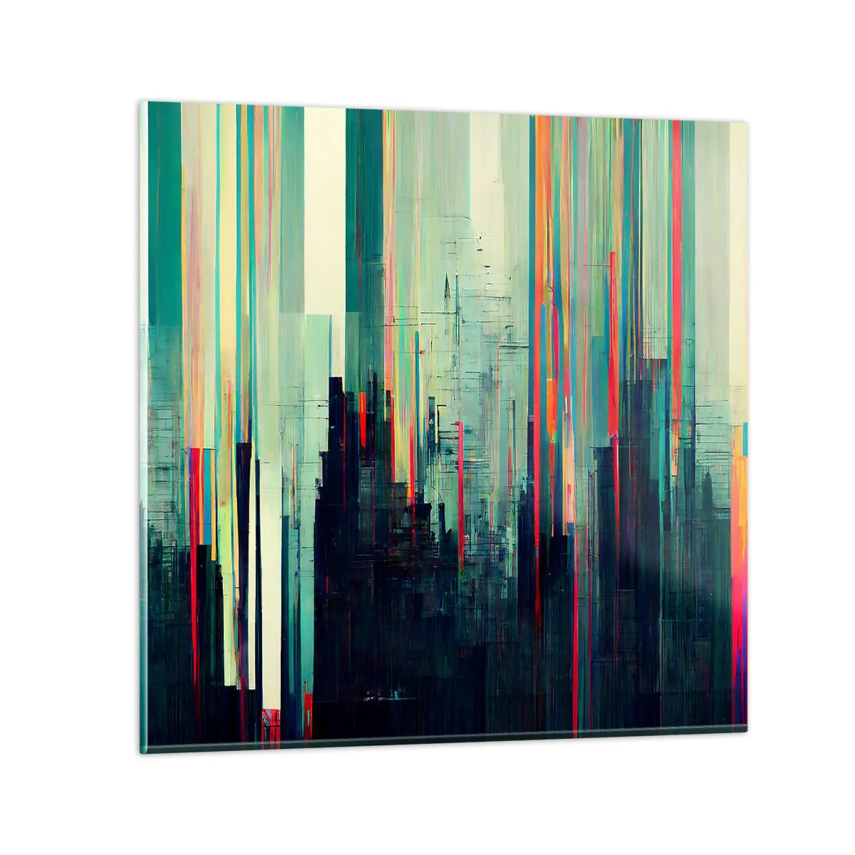Glasbild - Bild auf glas - Futuristische Stadt - 30x30 cm