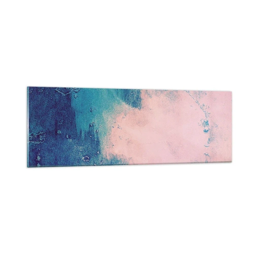 Glasbild - Bild auf glas - Himmelsblaue Umarmungen - 90x30 cm