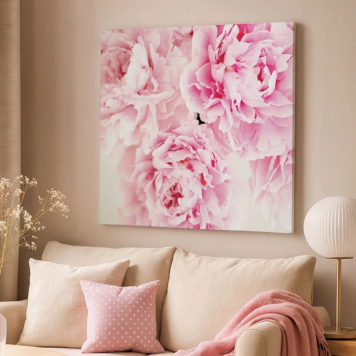 Bild auf Leinwand - Leinwandbild - In rosa Glamour - 30x30 cm
