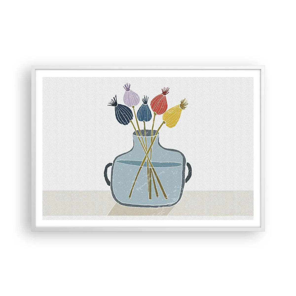 Poster in einem weißen Rahmen - Es ist mucksmäuschenstill - 100x70 cm