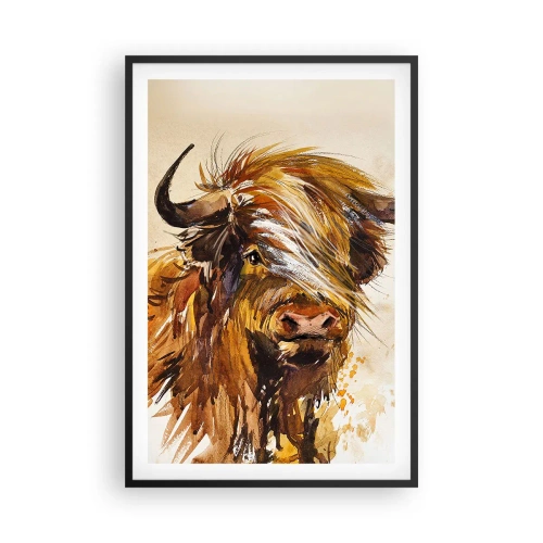 Poster in einem schwarzem Rahmen - Stolz des Jägers - 61x91 cm