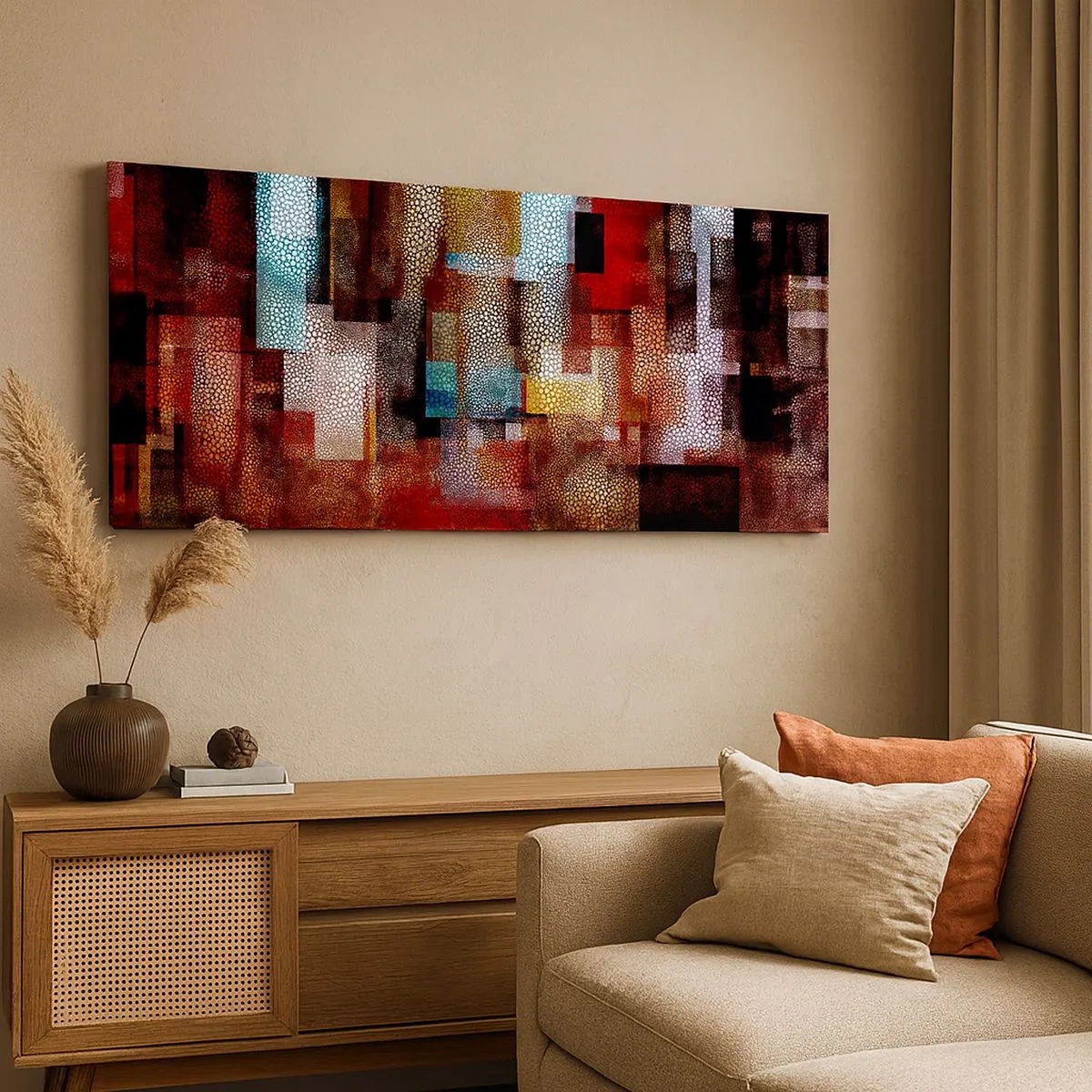 Bild auf Leinwand - Leinwandbild - Verwirrung mit Verwirrung - 100x40 cm