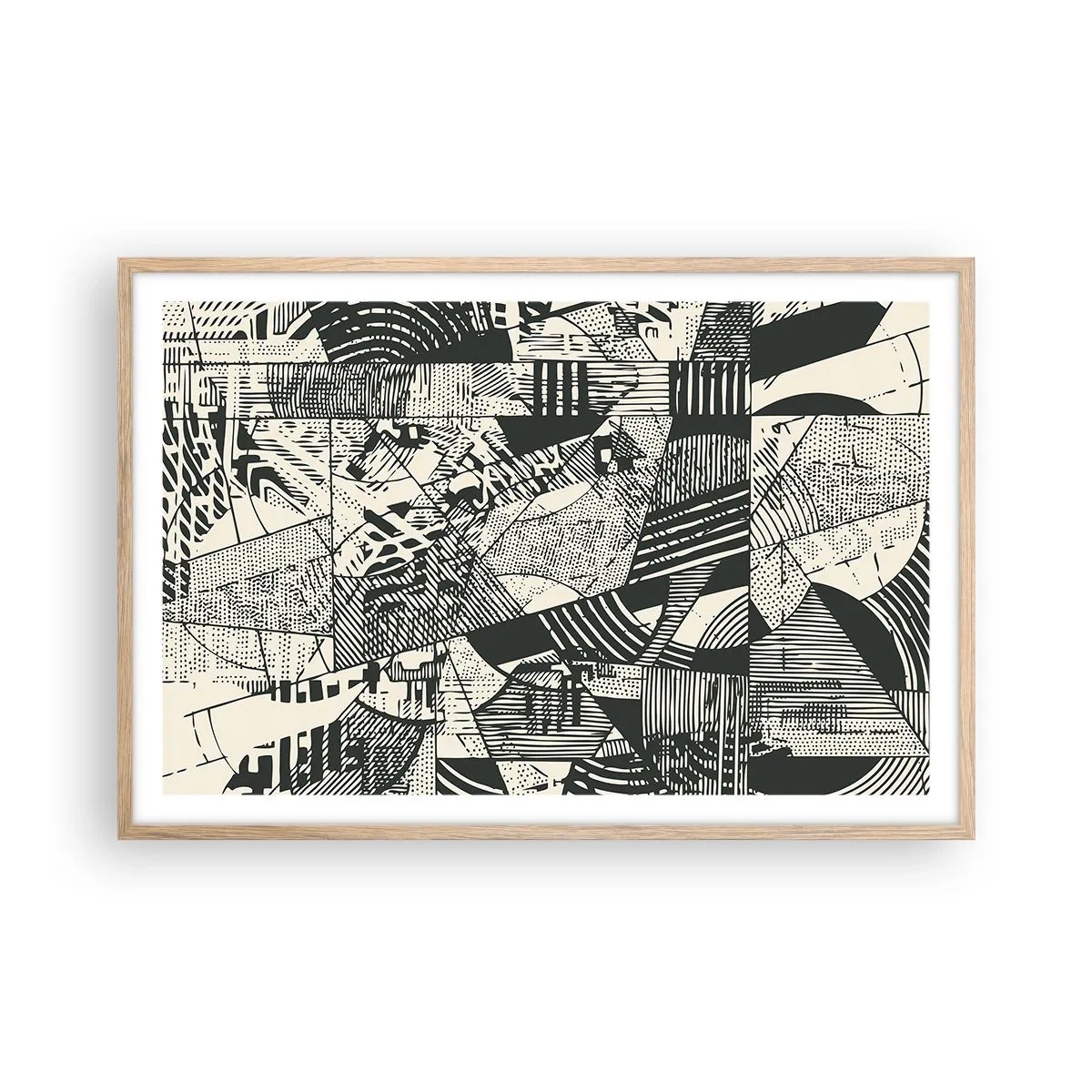 Poster in einem Rahmen aus heller Eiche - Die Dynamik der Gegenwart - 91x61 cm