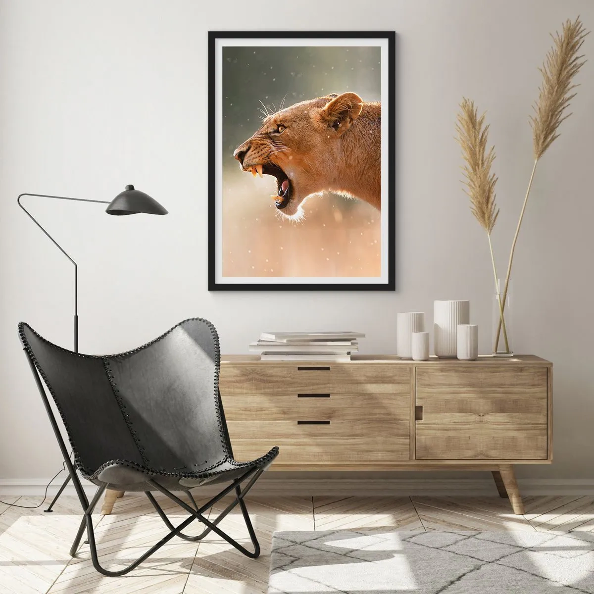 Poster in einem schwarzem Rahmen - Versuch, nicht zuzuhören - 40x50 cm