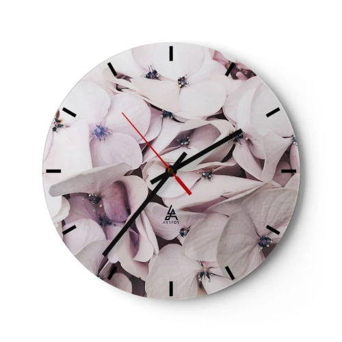 Wanduhr - Glasuhr - In einer Blumenflut - 40x40 cm