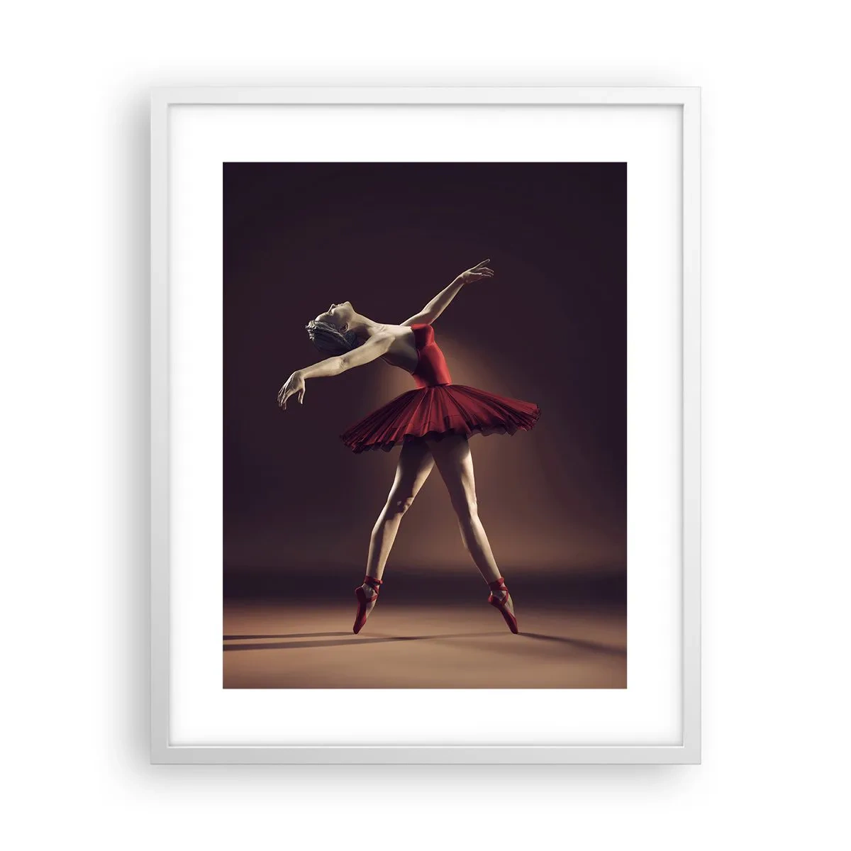 Poster in einem weißen Rahmen - Eine Primaballerina - 40x50 cm