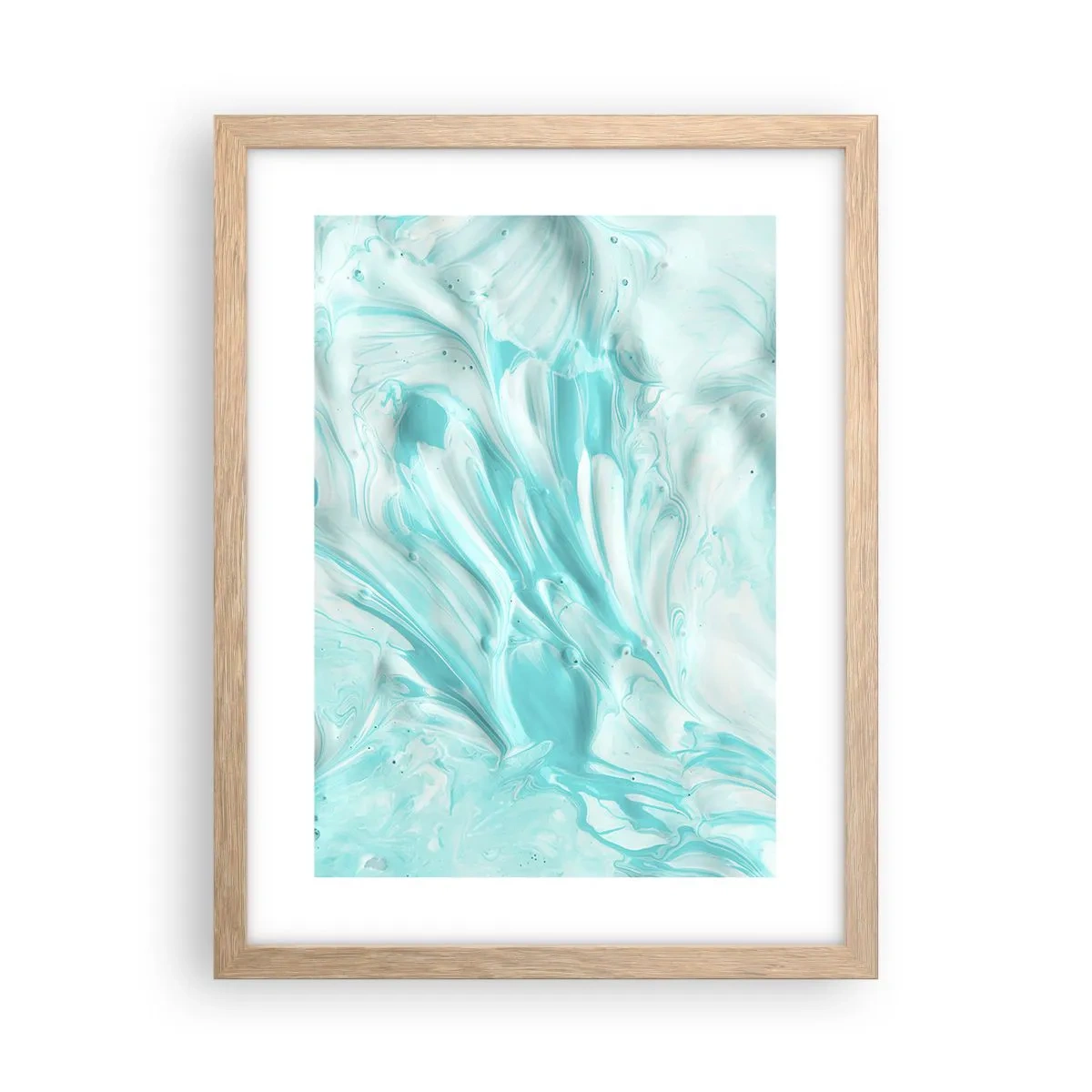 Poster in einem Rahmen aus heller Eiche - Für immer zusammen - 30x40 cm