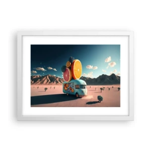 Poster in einem weißen Rahmen - Geschmack von Urlaub - 40x30 cm