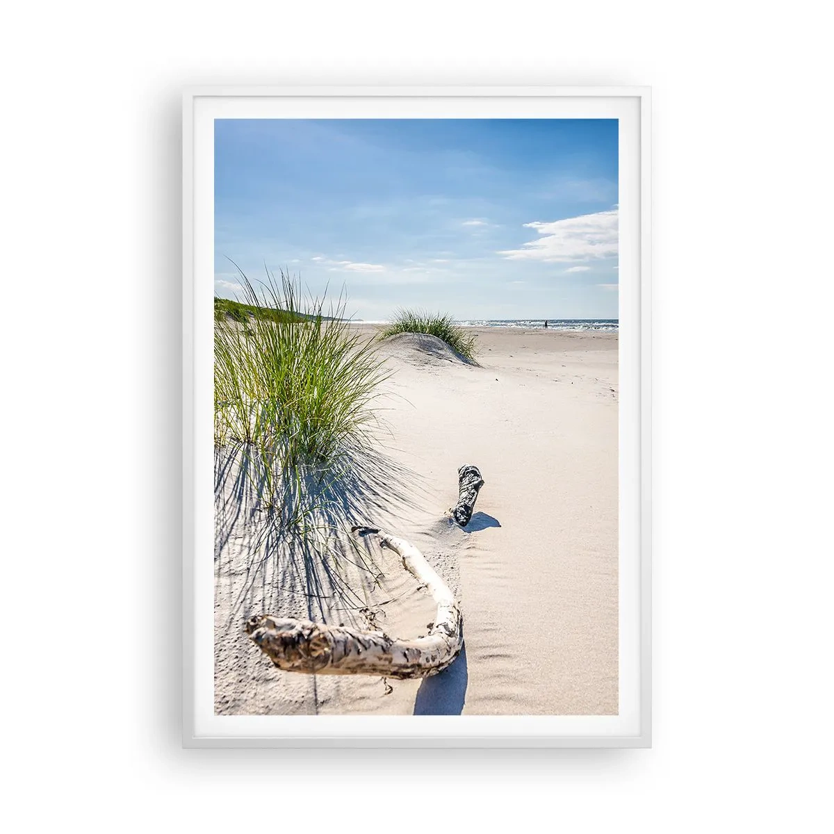 Poster in einem weißen Rahmen - Der schönste Strand? Ostsee-Strand - 70x100 cm