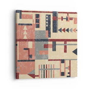 Bild auf Leinwand - Leinwandbild - Eine Kombination aus Vertikalen und Ebenen - 40x40 cm