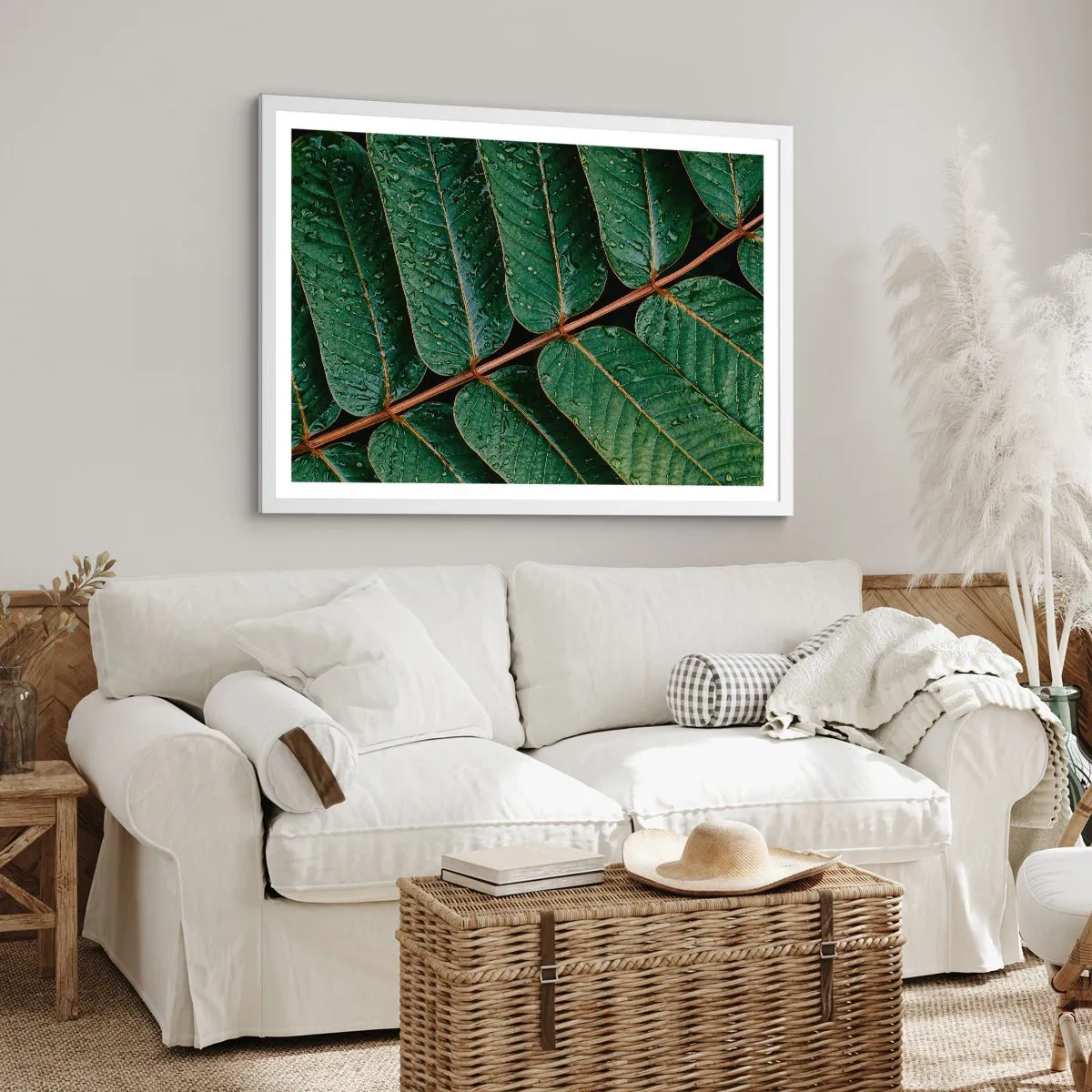 Poster in einem weißen Rahmen - Im grünen Rhythmus - 40x30 cm