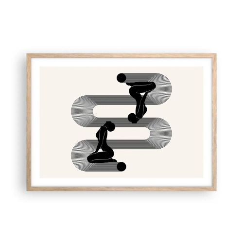 Poster in einem Rahmen aus heller Eiche - Sinnliche Symmetrie - 70x50 cm