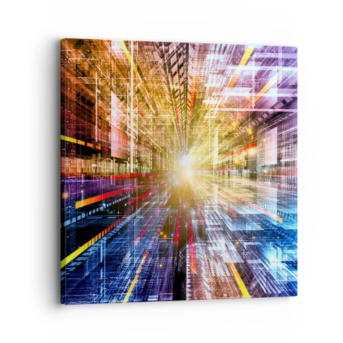 Bild auf Leinwand - Leinwandbild - Leuchtender Korridor - 30x30 cm