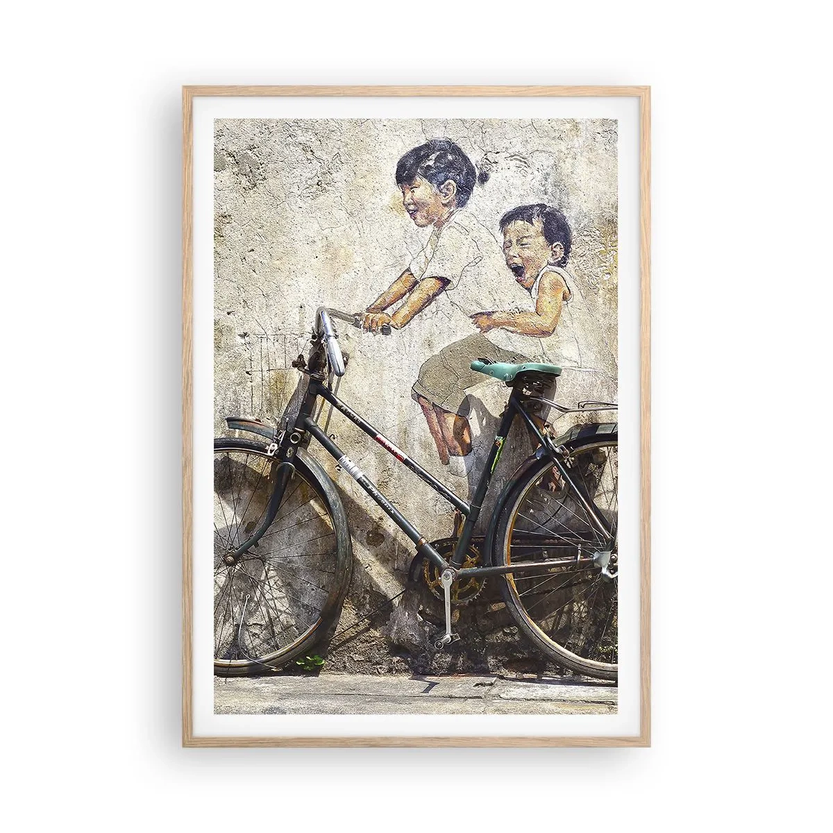 Poster in einem Rahmen aus heller Eiche - Richtig oder falsch? - 70x100 cm