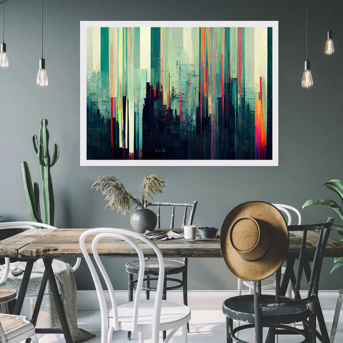 Poster - Futuristische Stadt - 91x61 cm