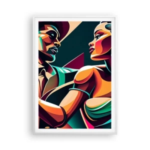 Poster in einem weißen Rahmen - Im Rhythmus des Herzens - 70x100 cm