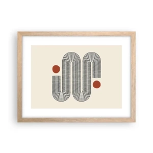 Poster in einem Rahmen aus heller Eiche - Vom Anfang bis zum Ende - 40x30 cm