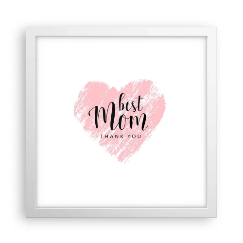 Poster in einem weißen Rahmen - Immer der richtige Moment - 30x30 cm