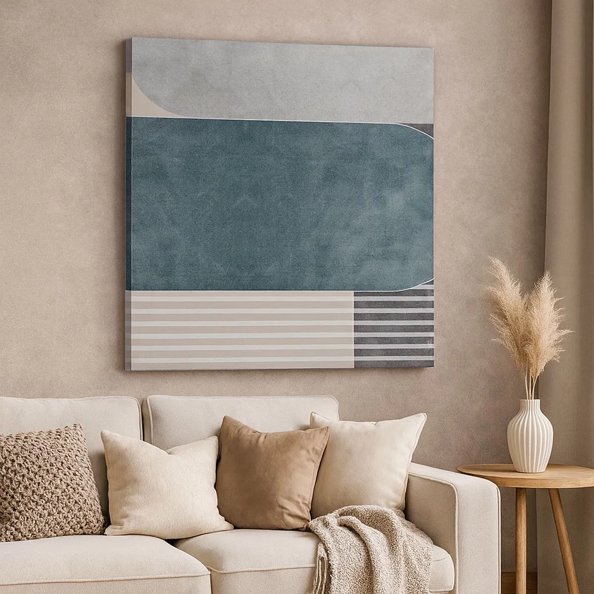 Bild auf Leinwand - Leinwandbild - Komposition auf der Ebene - 30x30 cm