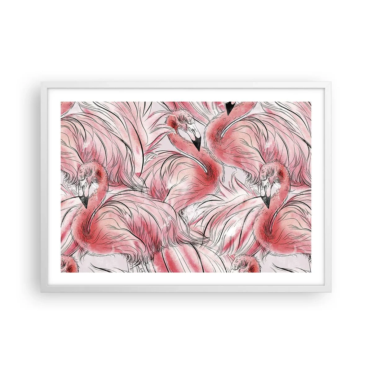 Poster in einem weißen Rahmen - Bird Corps de Ballet - 70x50 cm