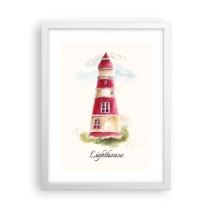 Poster in einem weißen Rahmen - Das Wetter ringsum ist immer gut - 30x40 cm