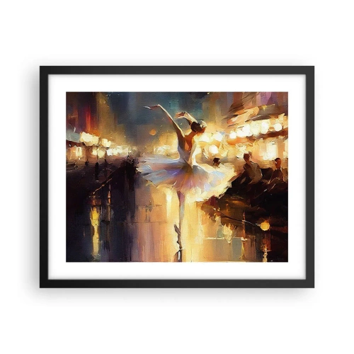 Poster in einem schwarzem Rahmen - Wunder auf der Straße - 50x40 cm