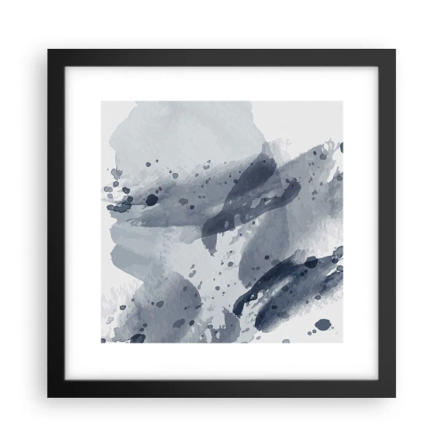 Poster in einem schwarzem Rahmen - Eine Studie über die Natur des Wassers - 30x30 cm