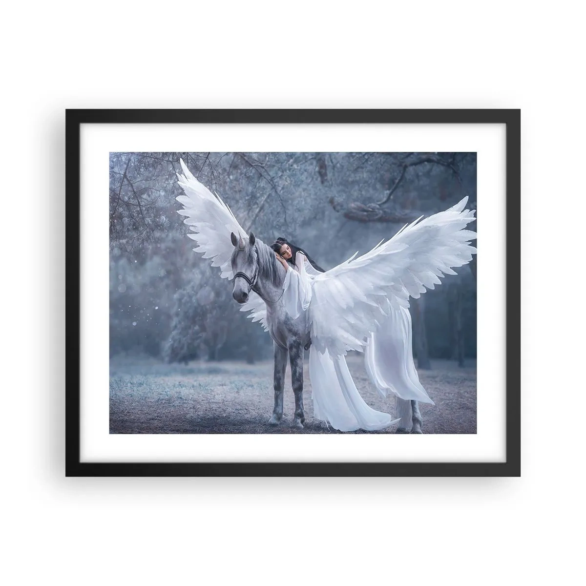 Poster in einem schwarzem Rahmen - Ein inspirierter Moment - 50x40 cm