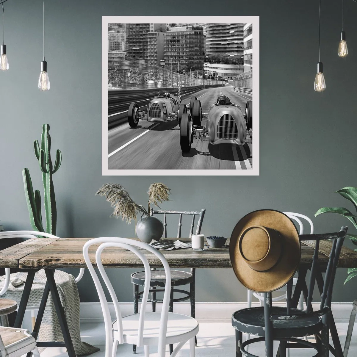 Poster - Vor langer Zeit in Monte Carlo - 40x40 cm