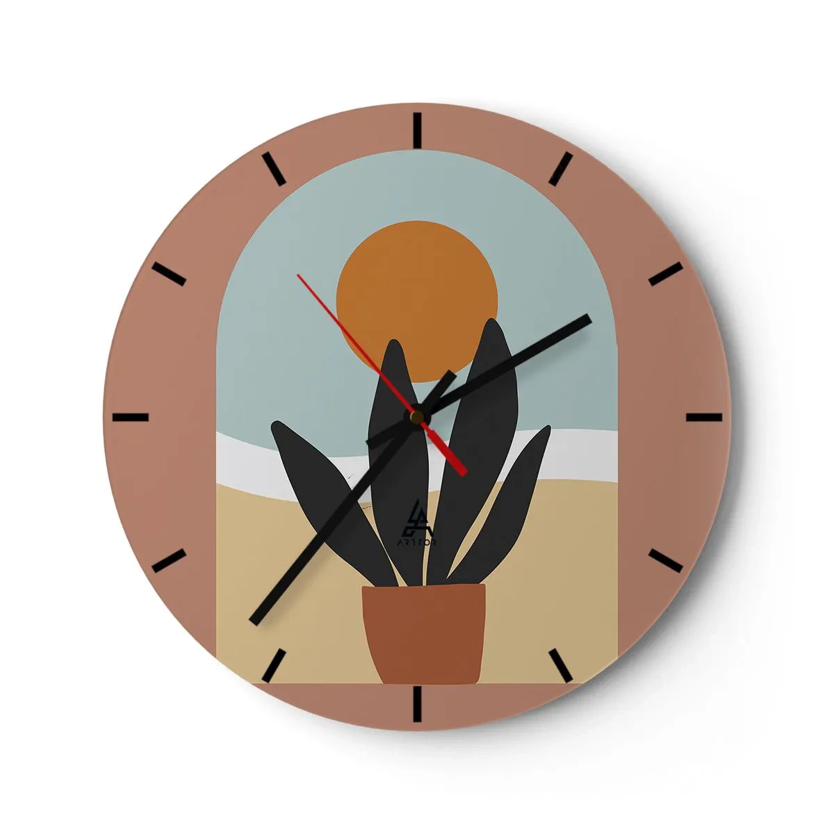 Wanduhr - Glasuhr - Kleine Freuden - 40x40 cm