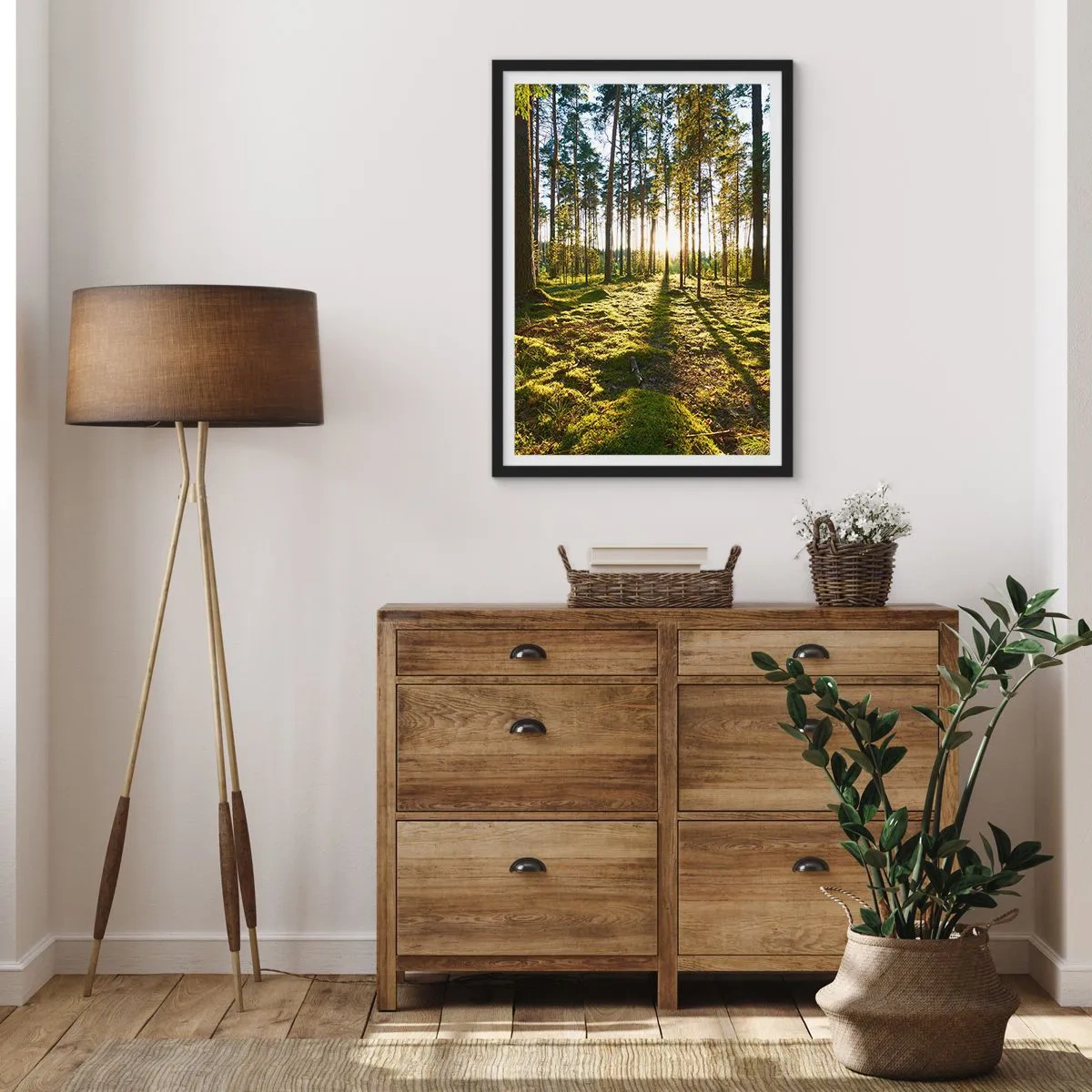 Poster in einem schwarzem Rahmen - … Hinter den sieben Wäldern - 40x50 cm