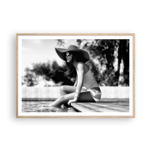 Poster in einem Rahmen aus heller Eiche - Sommertraum - 100x70 cm