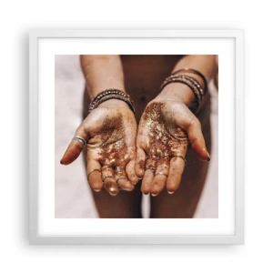 Poster in einem weißen Rahmen - Ein Geschenk für dich - 40x40 cm