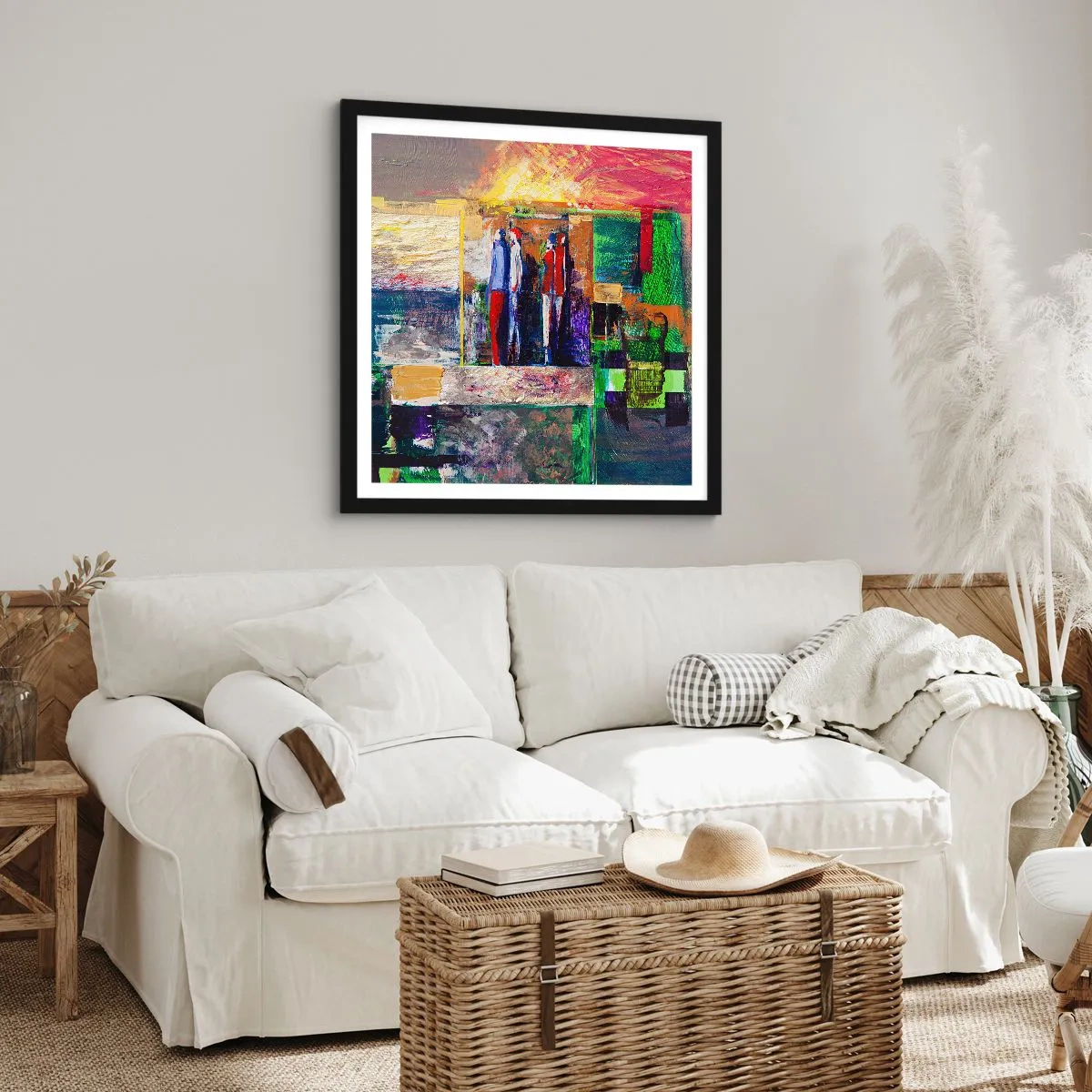 Poster in einem schwarzem Rahmen - Beziehungen und Emotionen - 40x40 cm