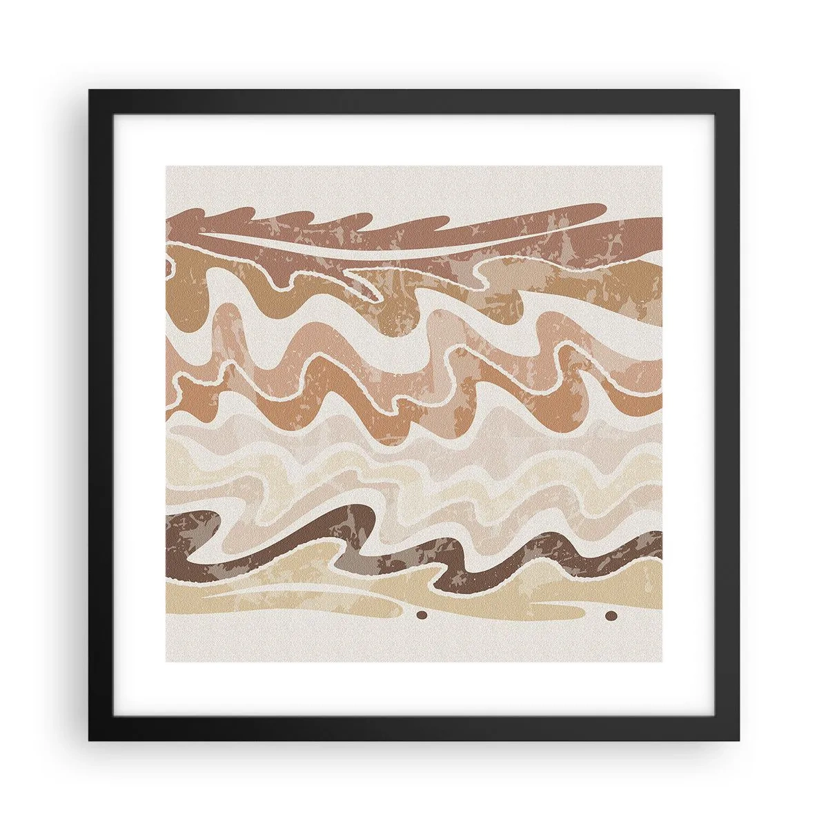 Poster in einem schwarzem Rahmen - Gute Energie – gute Gefühle - 40x40 cm