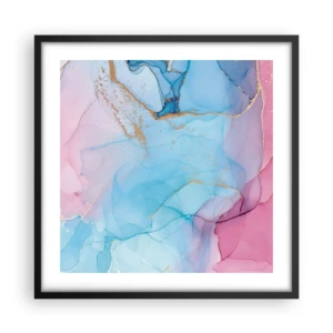 Poster in einem schwarzem Rahmen - Begegnung und Durchdringung - 50x50 cm