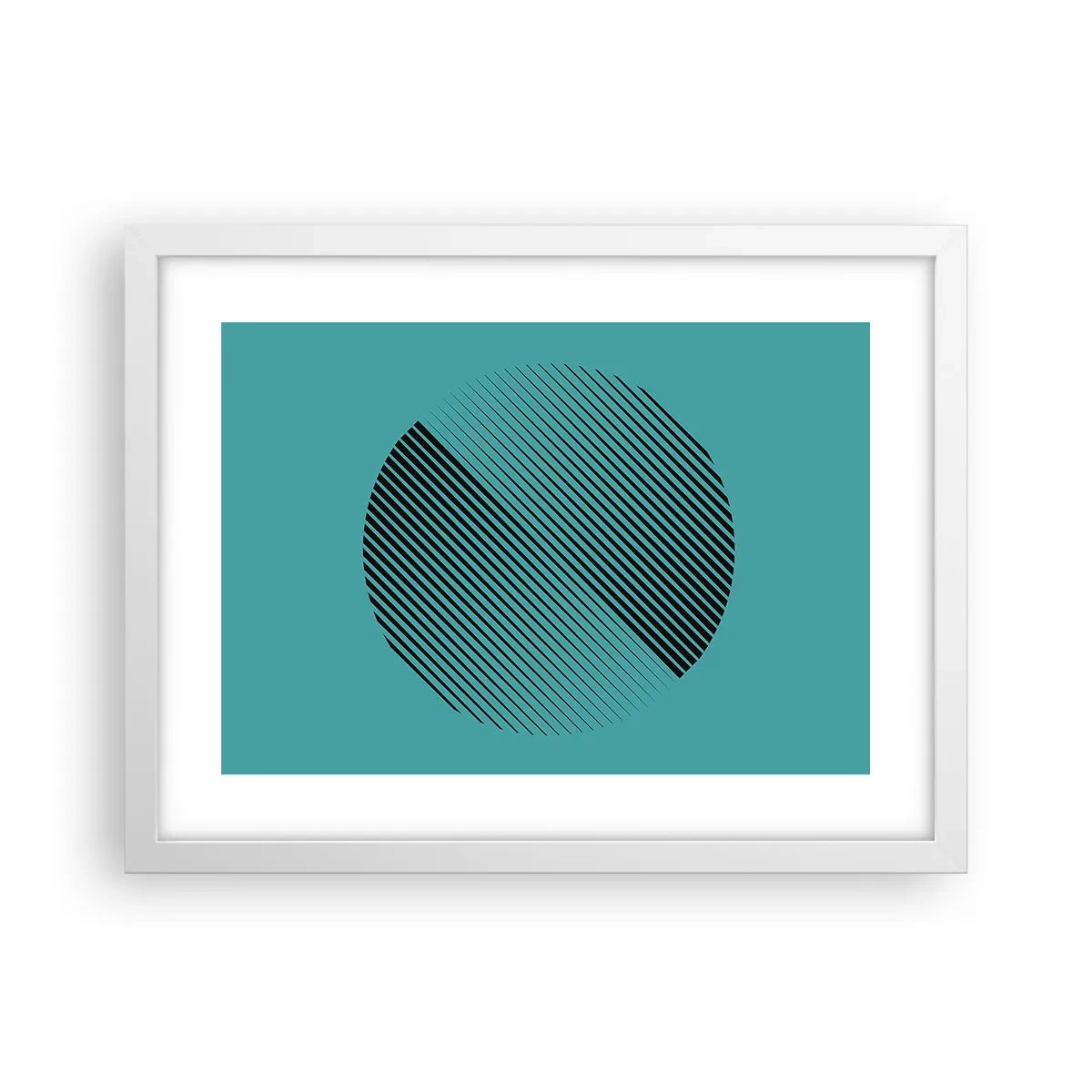 Poster in einem weißen Rahmen - Kreis – eine geometrische Variante - 40x30 cm