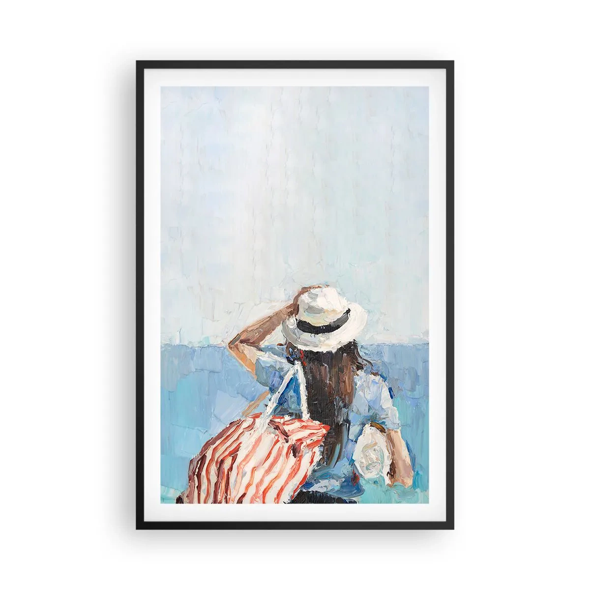 Poster in einem schwarzem Rahmen - Willkommen in den Sommerferien - 61x91 cm
