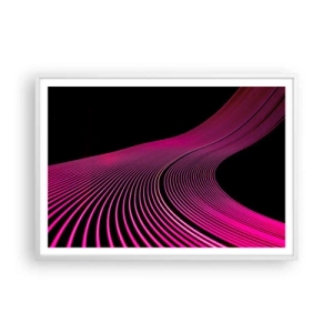 Poster in einem weißen Rahmen - Allee des Lichts - 100x70 cm