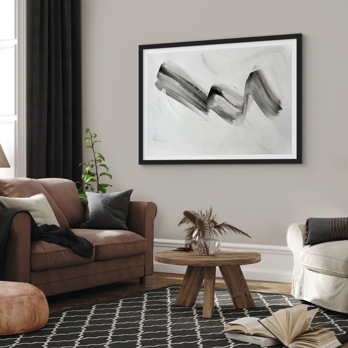 Poster in einem schwarzem Rahmen - Lässig zum Spaß - 91x61 cm