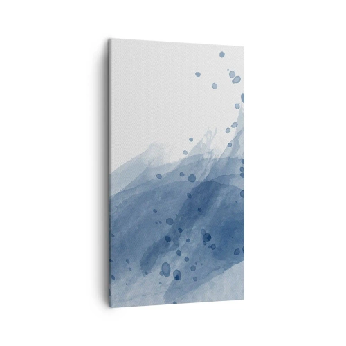 Bild auf Leinwand - Leinwandbild - Blauer Tüll - 45x80 cm