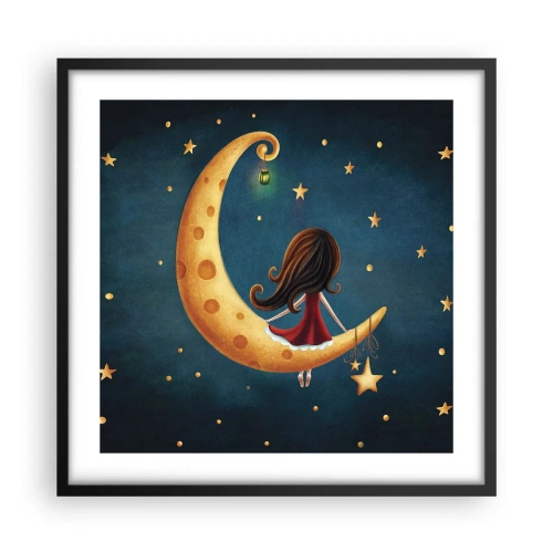 Poster in einem schwarzem Rahmen - Einmal… - 50x50 cm