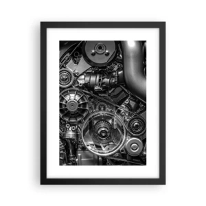 Poster in einem schwarzem Rahmen - Die Poesie der Mechanik - 30x40 cm