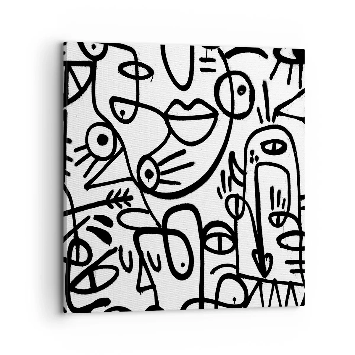 Bild auf Leinwand - Leinwandbild - Gesichter und Luftspiegelungen - 70x70 cm