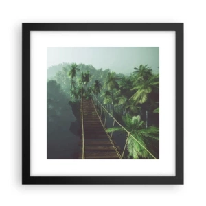 Poster in einem schwarzem Rahmen - Über der Brandung des Grüns - 30x30 cm