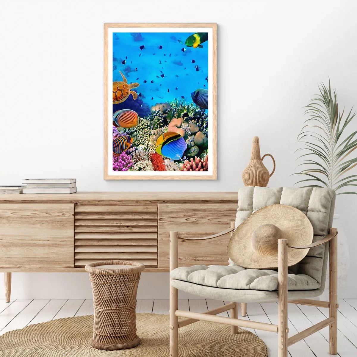 Poster in einem Rahmen aus heller Eiche - Und was wissen wir über das Leben ... - 50x70 cm