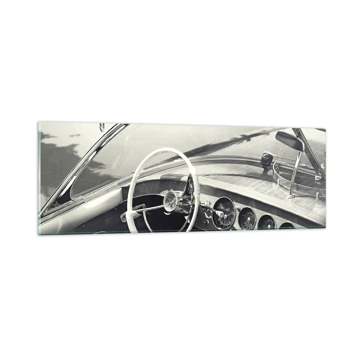 Glasbild - Bild auf glas - Wetter für die Reichen - 90x30 cm