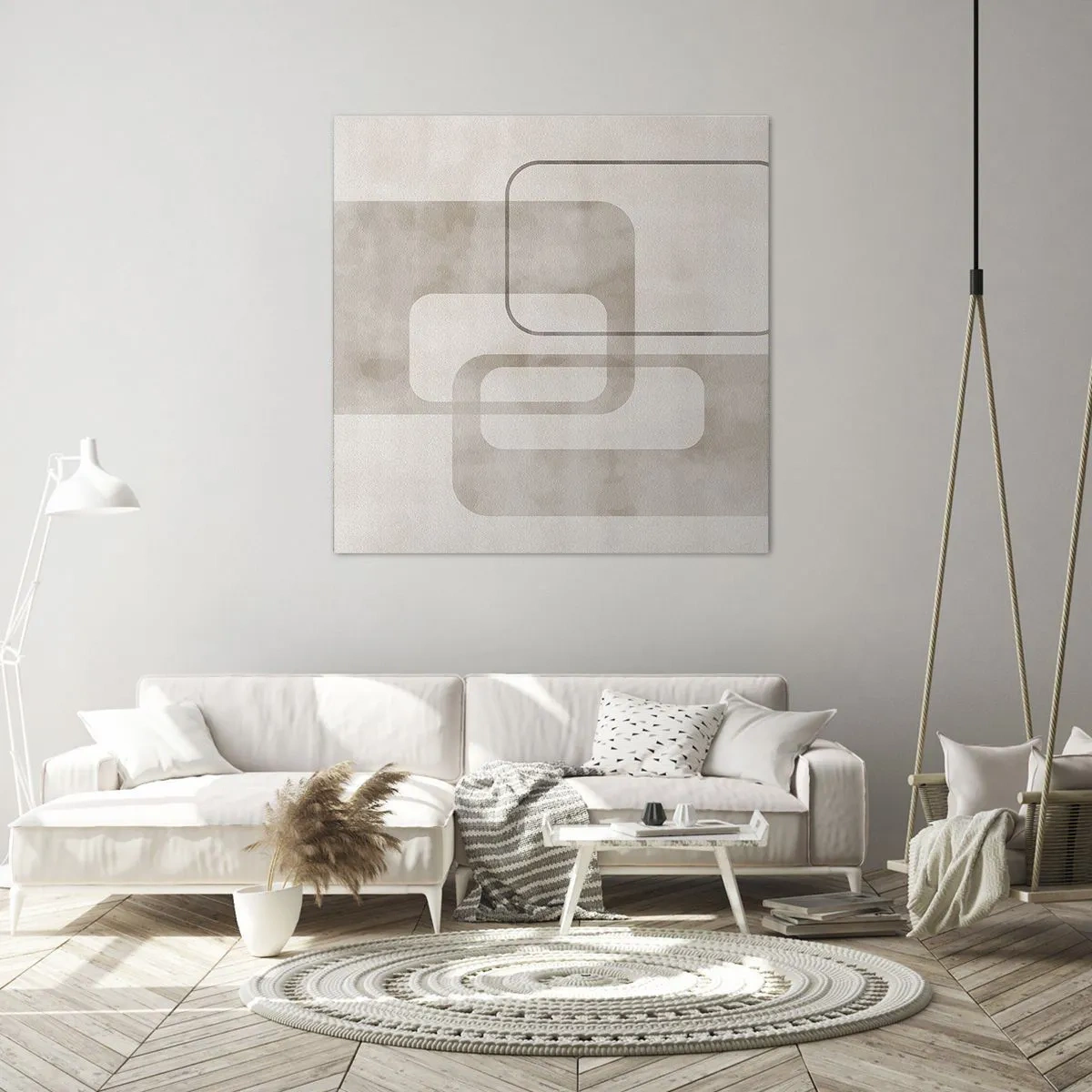 Bild auf Leinwand - Leinwandbild - Geometrische Fuge - 60x60 cm