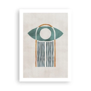 Poster - Minimalistisches Boho-Augensymbol - 50x70cm - Zeichen und Rituale - Moderne Wanddekoration für Wohnzimmer und Schlafzimmer ARTTOR